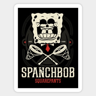 spongebob squarepants skull and Bones butterfly net Magnet